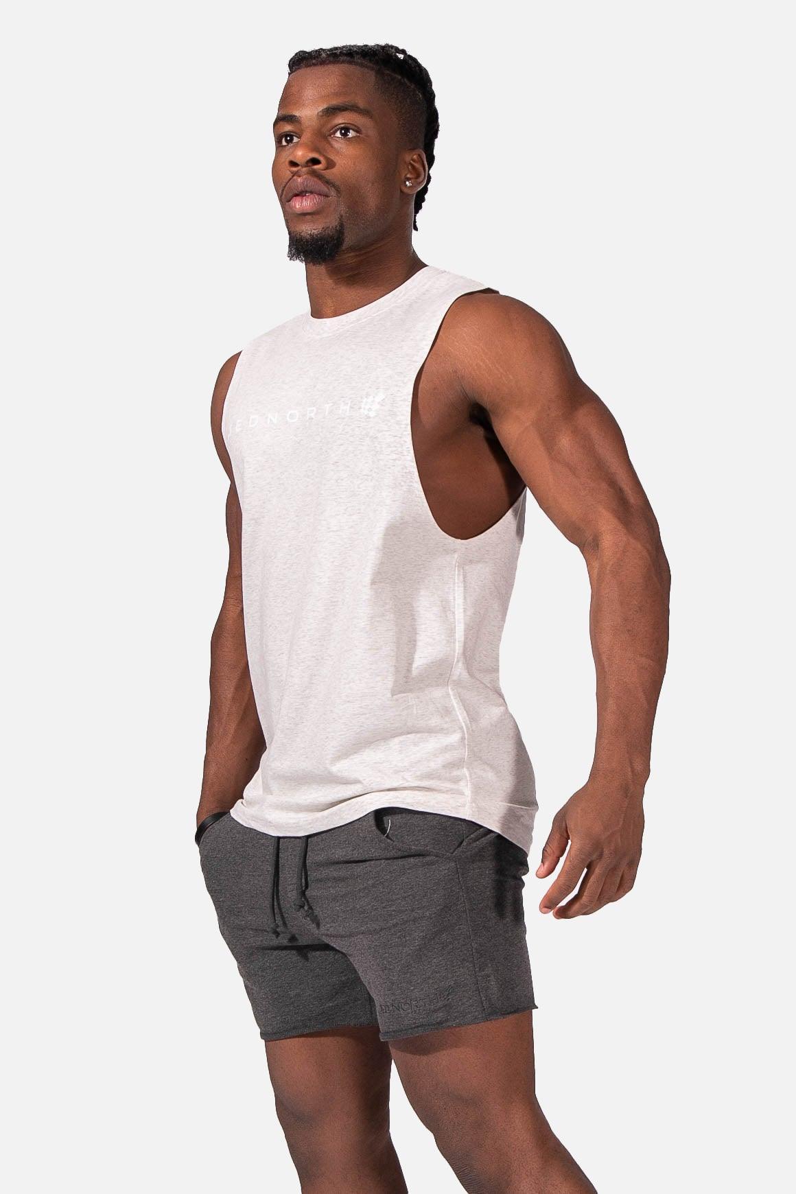 Men's Sleeveless Training Tee - Light Gray - Jed North Canada