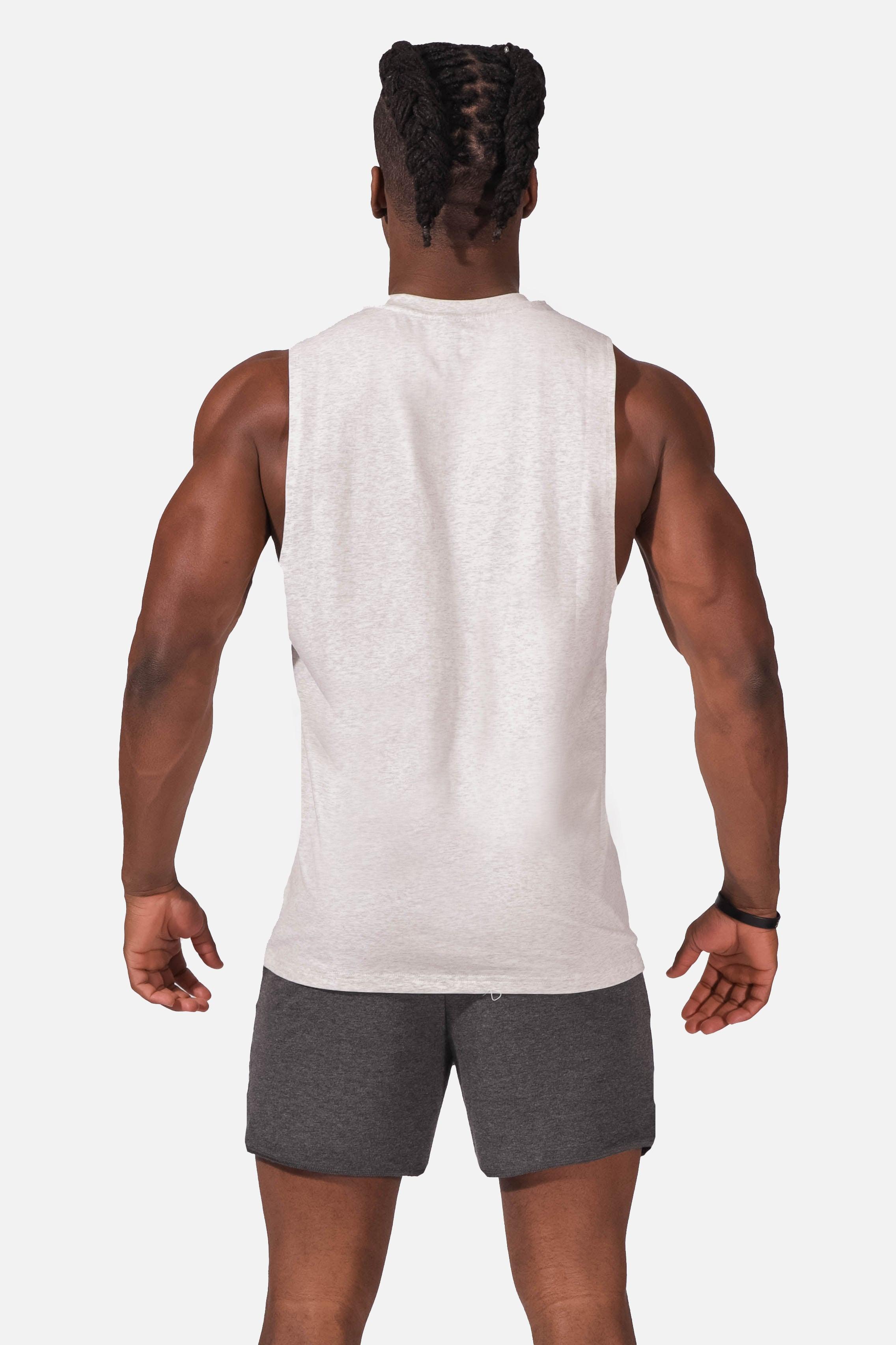 Men's Sleeveless Training Tee - Light Gray - Jed North Canada