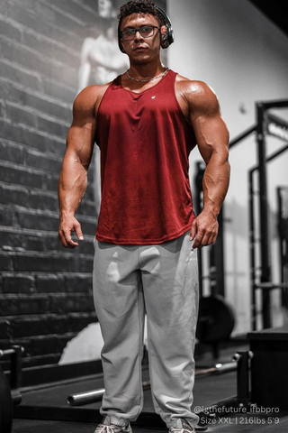 Fast-Dry Bodybuilding Workout Stringer - Maroon