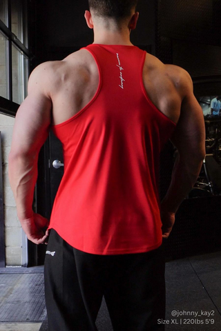 Fast-Dry Bodybuilding Workout Stringer - Red