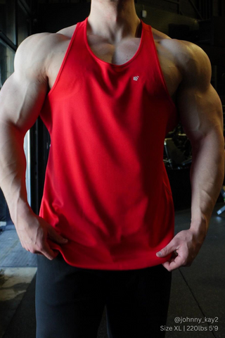 Fast-Dry Bodybuilding Workout Stringer - Red