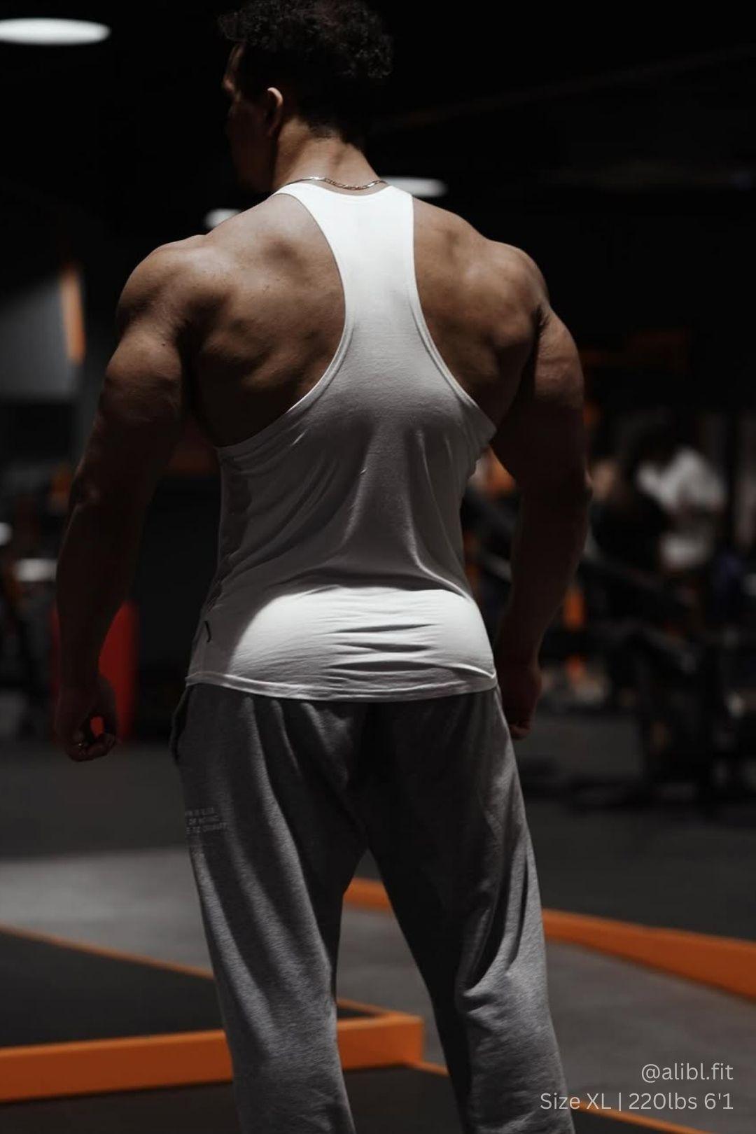 Classic Bodybuilding Racerback Stringer -  Off White