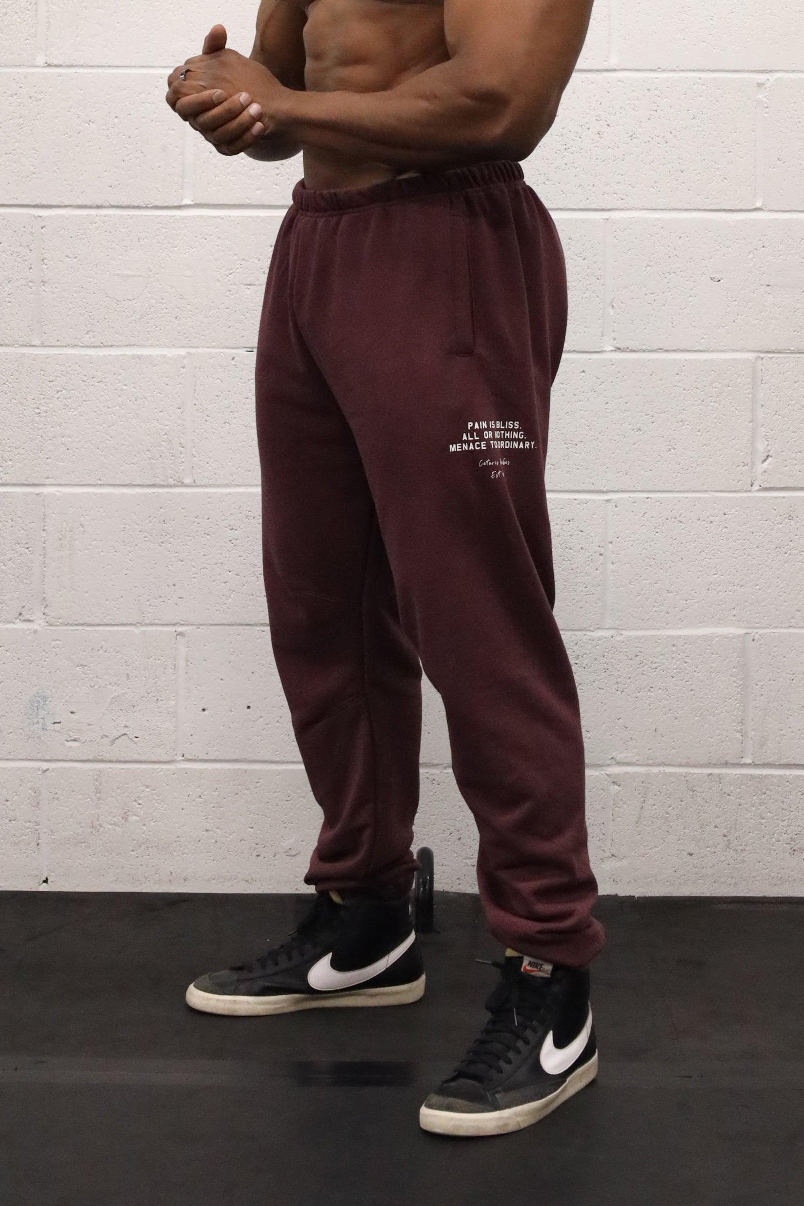 All Or Nothing French Terry Joggers - Maroon - Jed North Canada