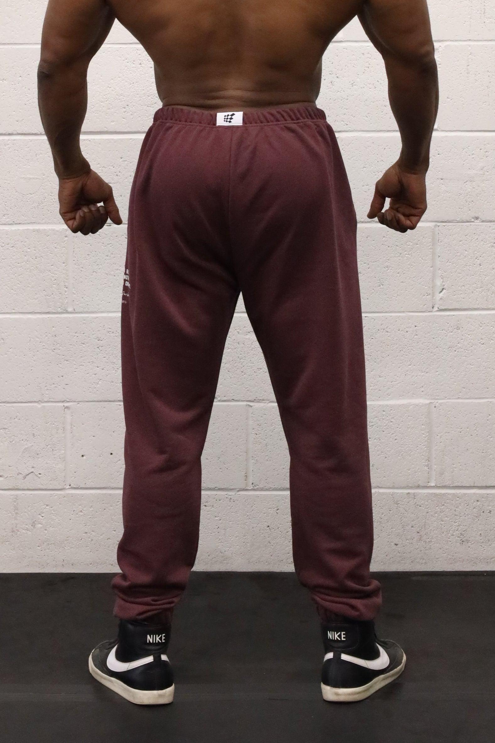 All Or Nothing French Terry Joggers - Maroon - Jed North Canada