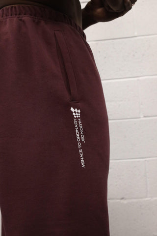 All Or Nothing French Terry Joggers - Maroon - Jed North Canada