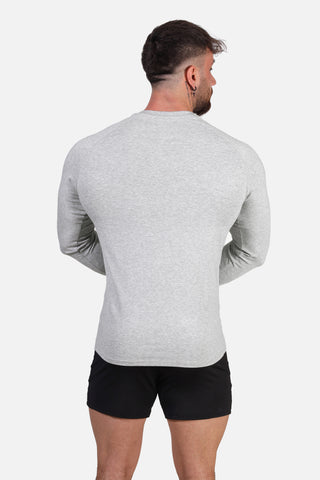 Titan Muscle-Fit Long Sleeve T-Shirt - Platinum