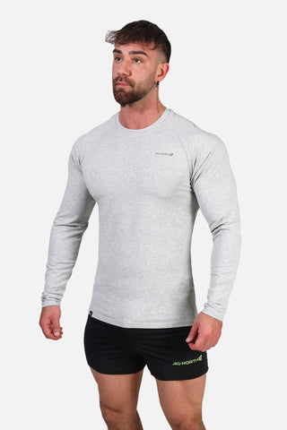 Titan Muscle-Fit Long Sleeve T-Shirt - Platinum