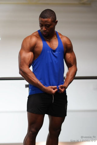 Classic Bodybuilding Racerback Stringer - Royal Blue