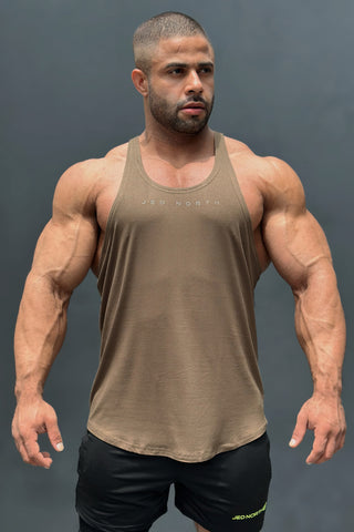 Classic Bodybuilding Racerback Stringer - Olive