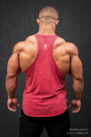 Classic Vintage Washed Racerback Stringer - Crimson