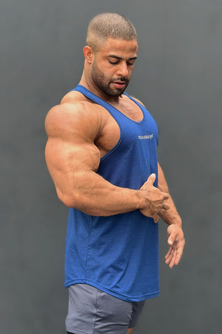 Performance Max Bodybuilding Stringer - Denim Blue