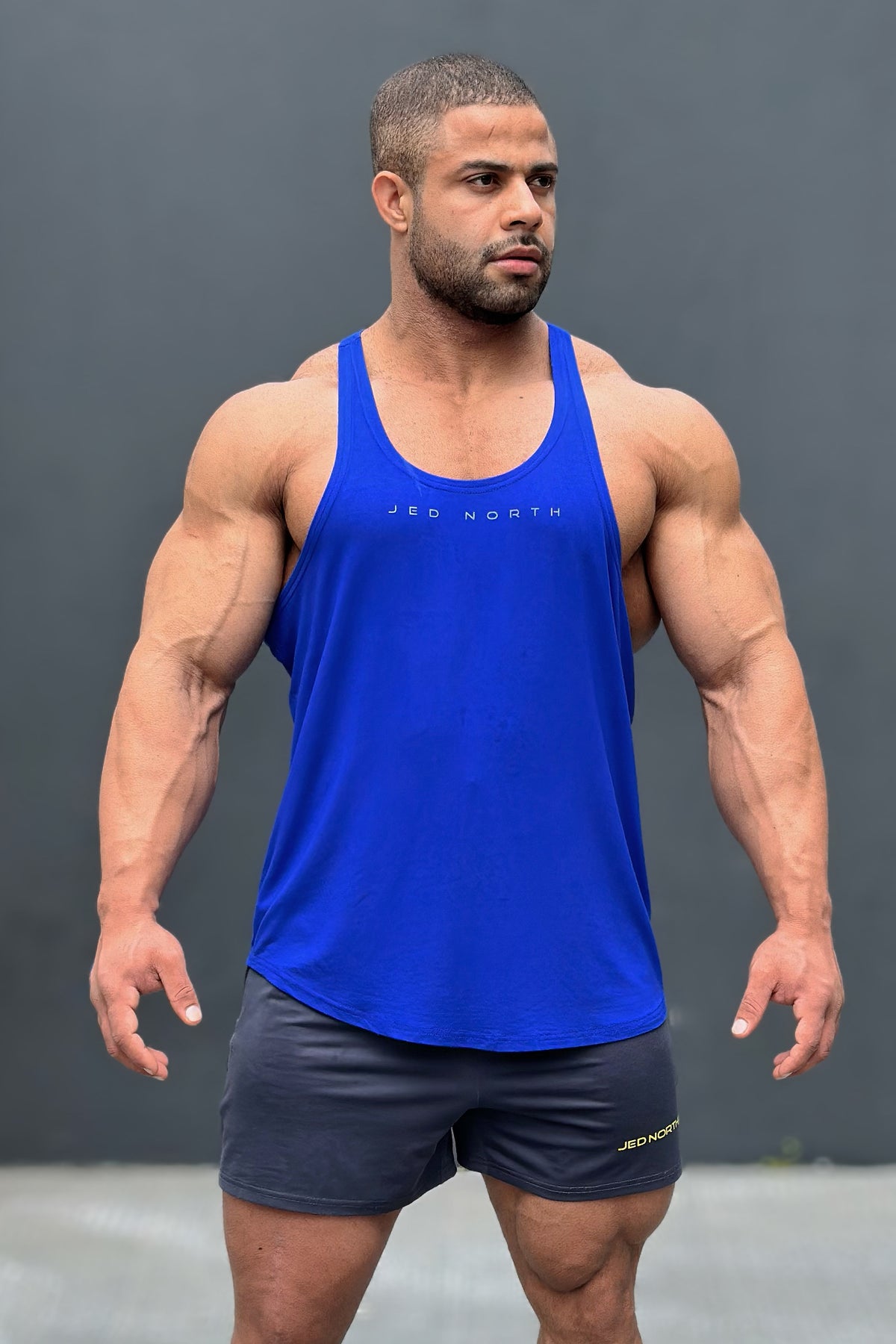 Classic Bodybuilding Racerback Stringer - Royal Blue