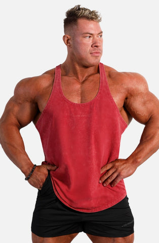 Classic Vintage Washed Racerback Stringer - Crimson