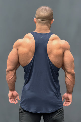 Classic Bodybuilding Racerback Stringer - Navy