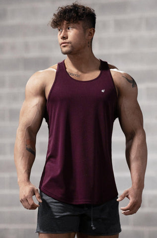 Fast-Dry Bodybuilding Workout Stringer - Dark Purple - Jed North Canada