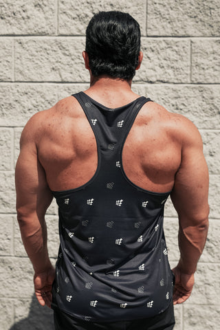 Graphic Muscle Stringer - Black JN Logo