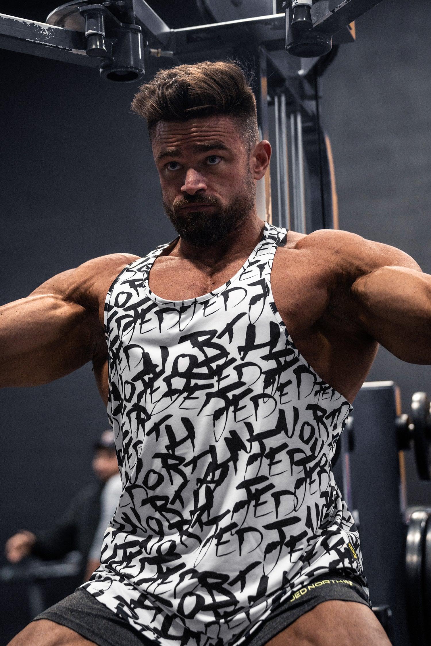 Graphic Muscle Stringer - Chaotic White - Jed North Canada