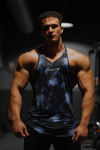 Graphic Muscle Stringer - Abstract Blue