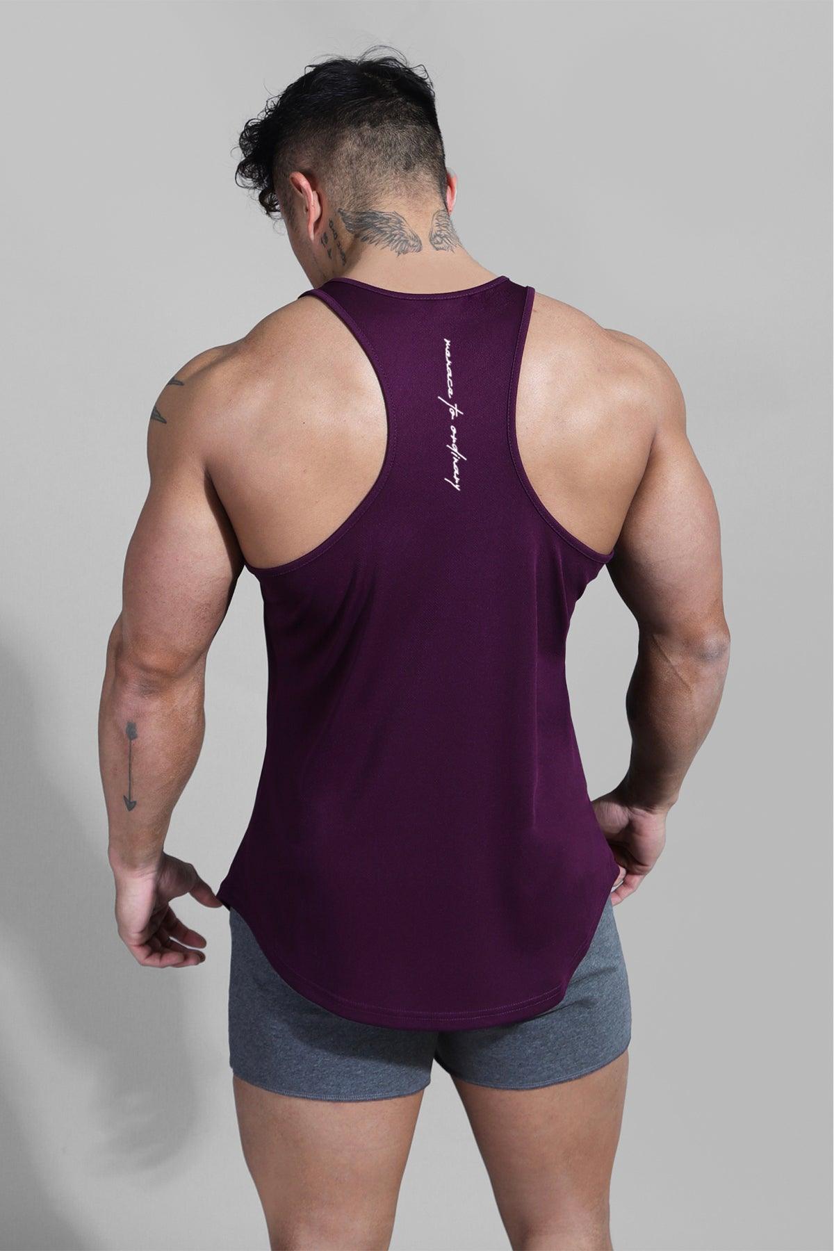 Fast-Dry Bodybuilding Workout Stringer - Dark Purple - Jed North Canada