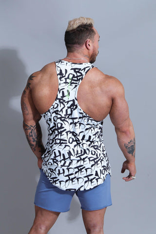 Graphic Muscle Stringer - Chaotic White - Jed North Canada