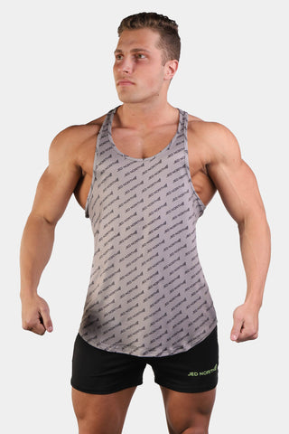 Graphic Muscle Stringer - Gray JN Logo