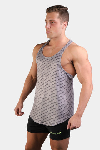 Graphic Muscle Stringer - Gray JN Logo