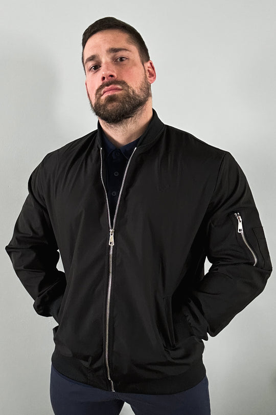 Men's Premium Bomber Jacket - Black
