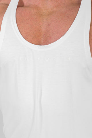 Classic Bodybuilding Racerback Stringer - White