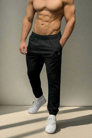 French Terry Athletic Training Joggers - Black