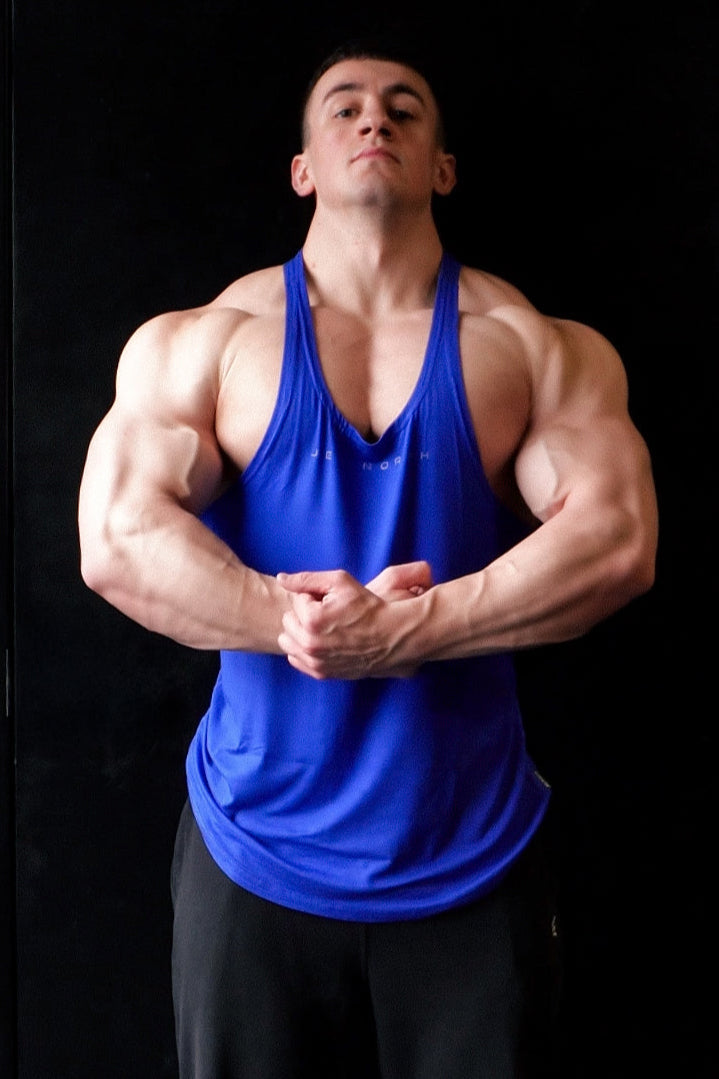 Classic Bodybuilding Racerback Stringer - Royal Blue