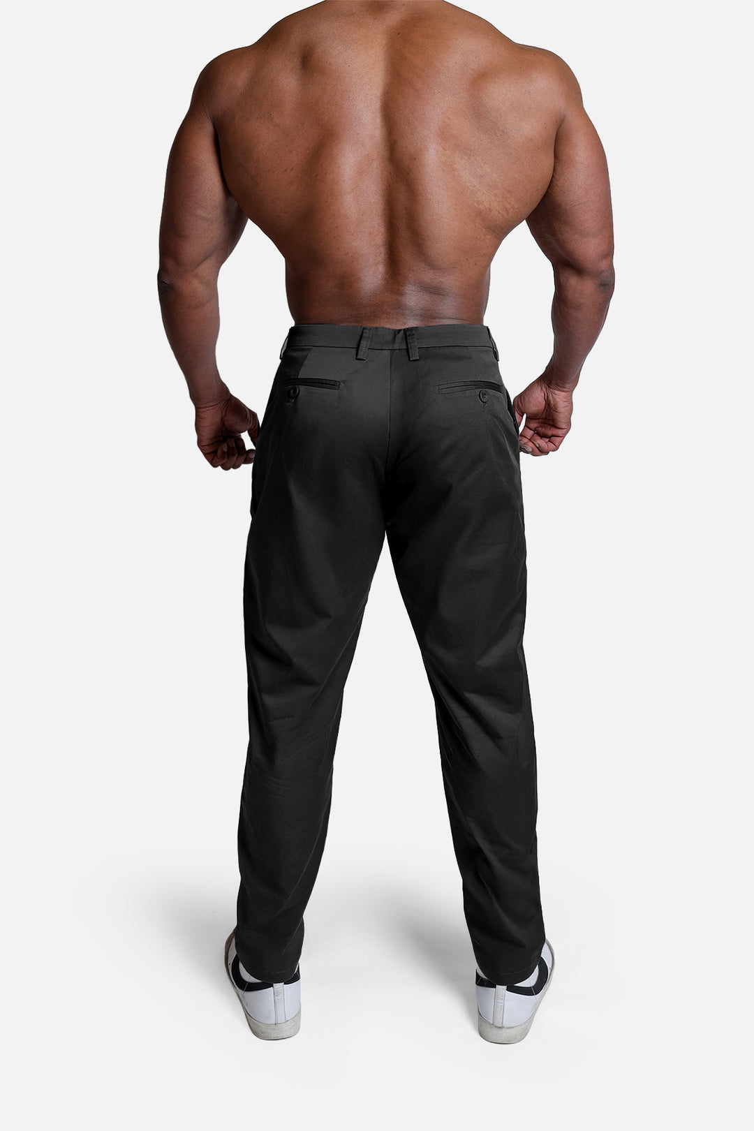 Men's Fitted Chino Pants - Black