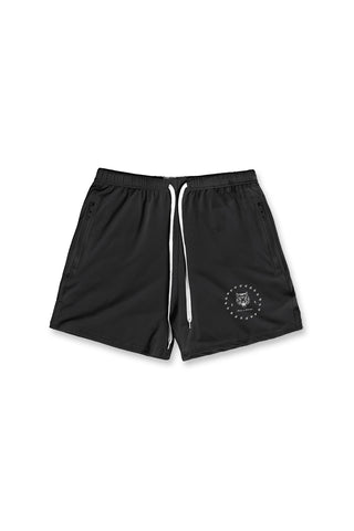 Agile Bodybuilding 4'' Shorts w Zipper Pockets - Tiger Black