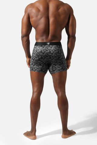 Men's Full Mesh Boxer Briefs 2 Pack - Black and Black Camo - Jed North Canada