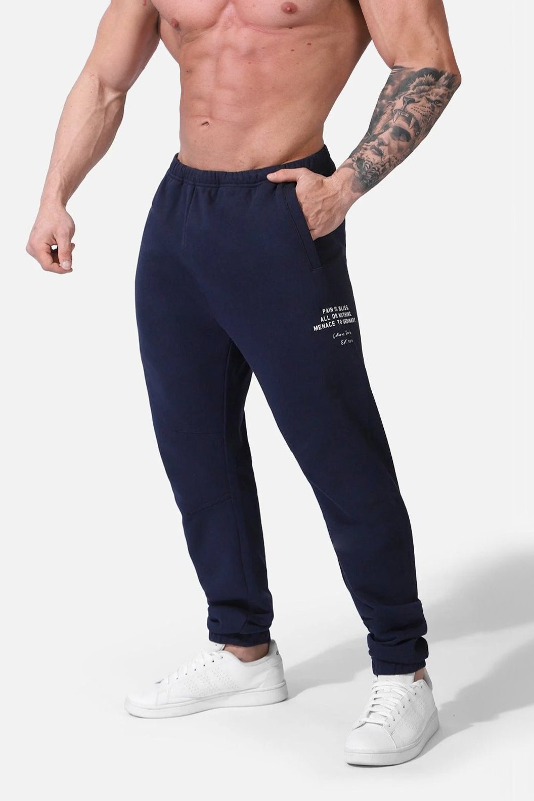 French Terry Athletic Joggers - Navy