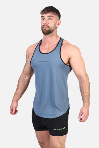 Fast-Dry Bodybuilding Workout Stringer - Gray with Black