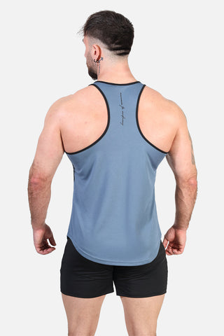 Fast-Dry Bodybuilding Workout Stringer - Gray with Black