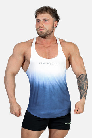 Classic Bodybuilding Racerback Stringer - Ombre Blue