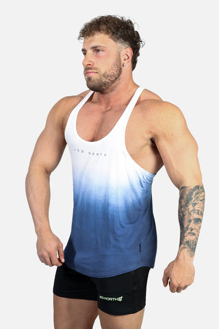 Classic Bodybuilding Racerback Stringer - Ombre Blue