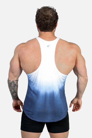 Classic Bodybuilding Racerback Stringer - Ombre Blue