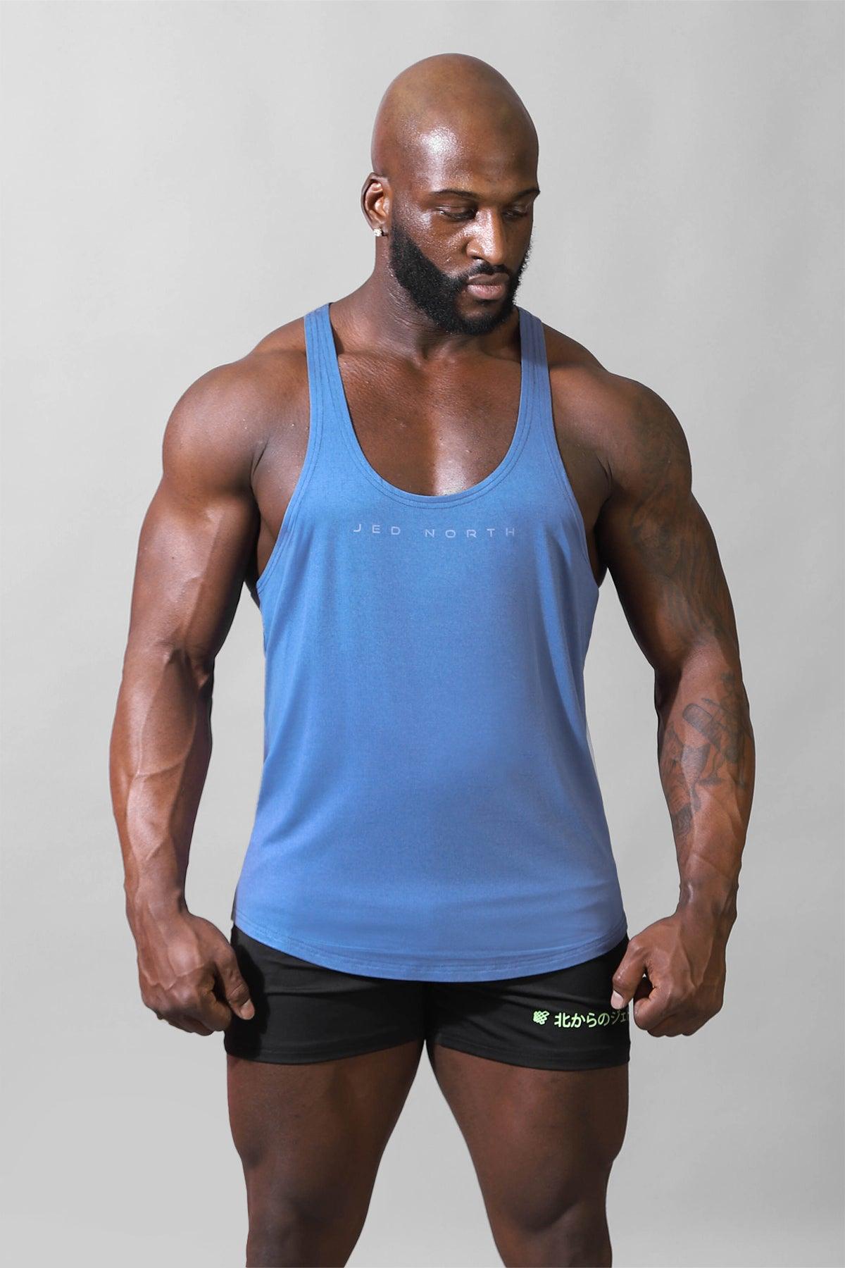 Classic Bodybuilding Racerback Stringer - Blue - Jed North Canada