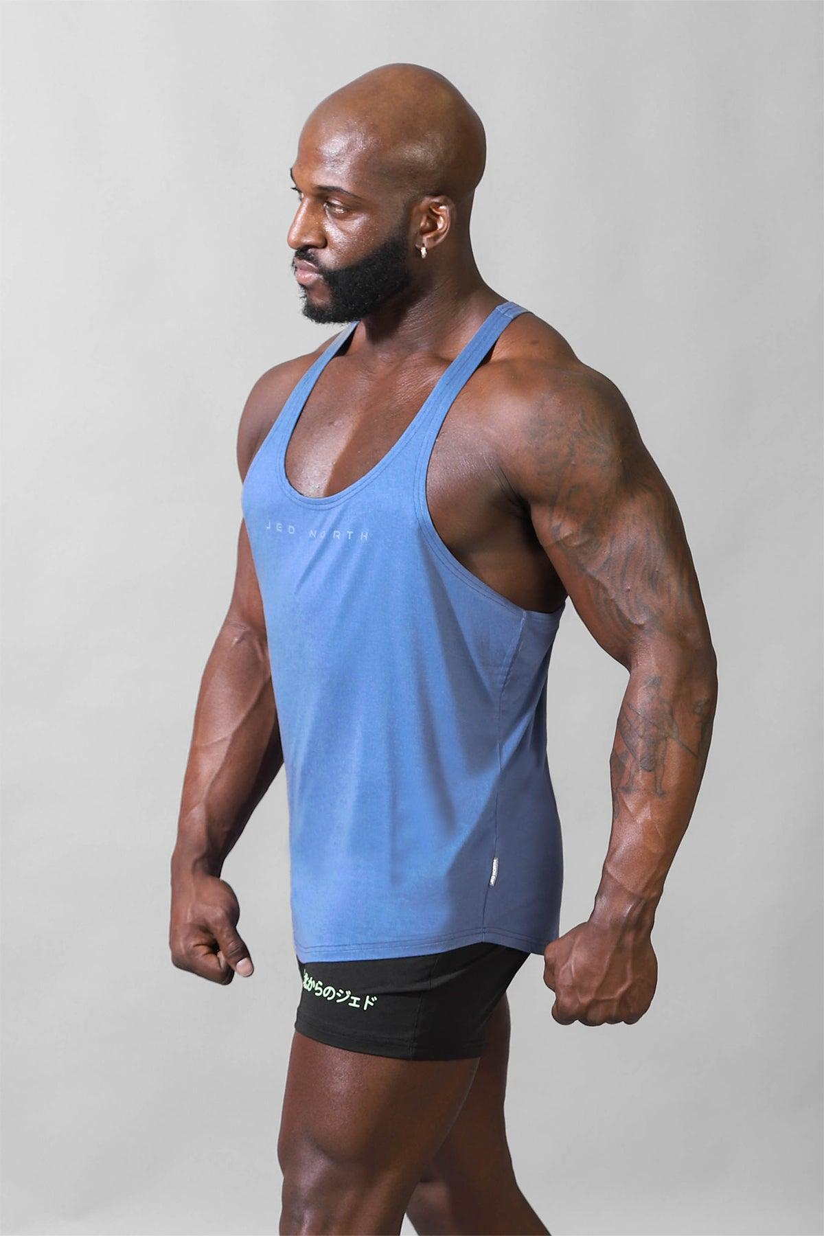 Classic Bodybuilding Racerback Stringer - Blue - Jed North Canada