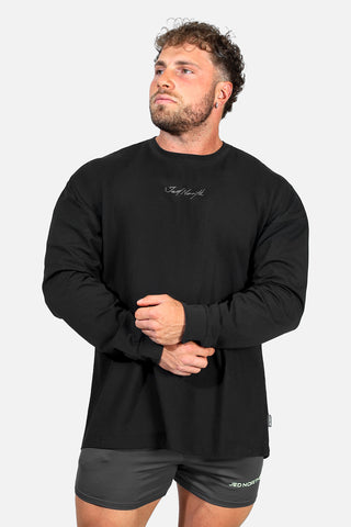 Energy Oversized Long Sleeve T-Shirt 2.0 - Obsidian Black