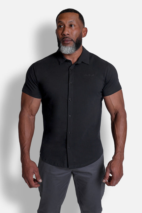 Flex Premium Stretch Button-Up Shirt - Onyx Black
