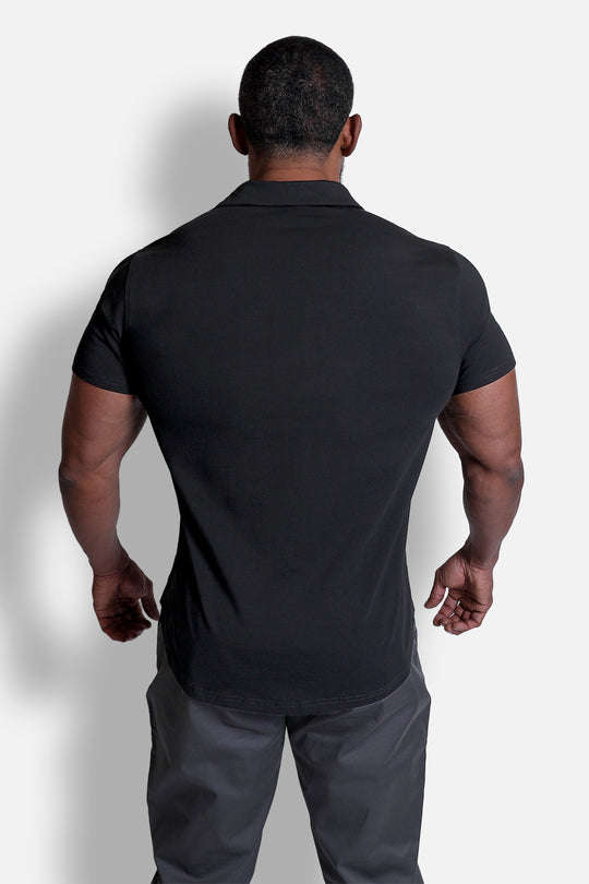 Flex Premium Stretch Button-Up Shirt - Onyx Black