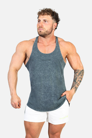 Classic Vintage Washed Racerback Stringer - Heather Gray