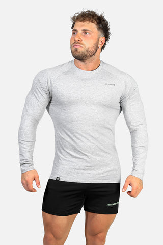 Titan Muscle-Fit Long Sleeve T-Shirt - Platinum