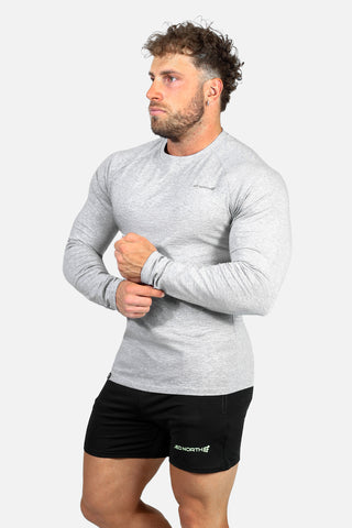 Titan Muscle-Fit Long Sleeve T-Shirt - Platinum