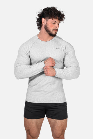 Titan Muscle-Fit Long Sleeve T-Shirt - Platinum