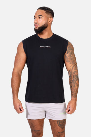 Sleeveless Muscle Tee - Black