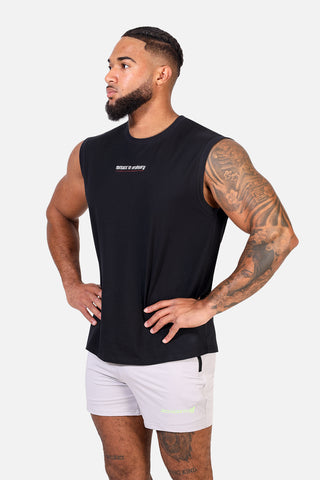 Sleeveless Muscle Tee - Black